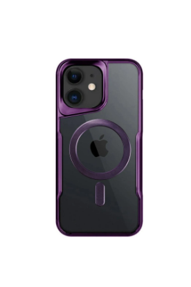 Newface iPhone 12 Kılıf Boyi Magsafe Silikon Kapak - Derin Mor resmi