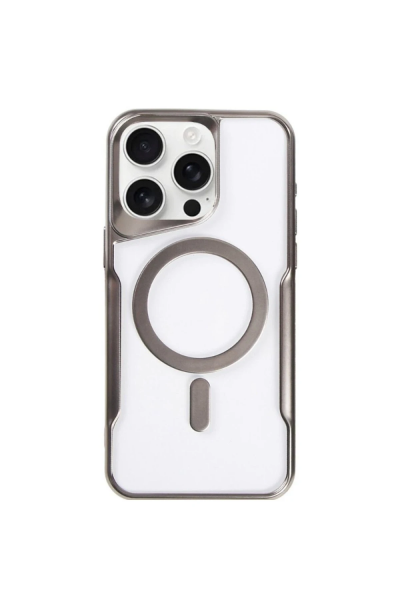 Newface iPhone 14 Pro Kılıf Boyi Magsafe Silikon Kapak - Titan Gri resmi