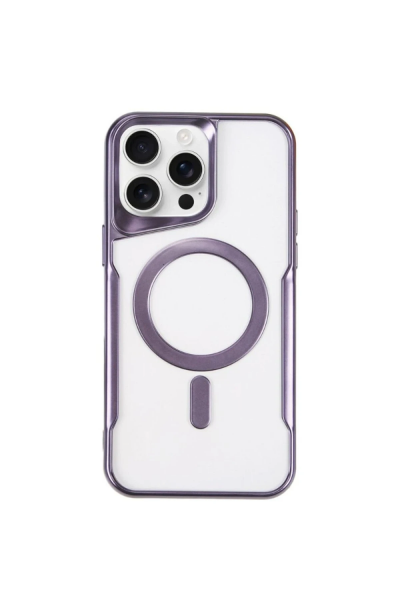 Newface iPhone 14 Pro Kılıf Boyi Magsafe Silikon Kapak - Derin Mor resmi