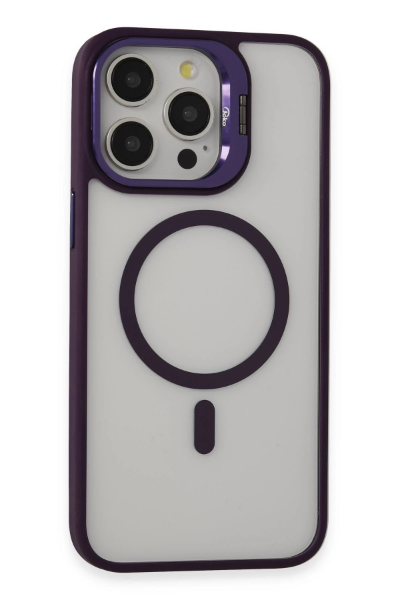 Joko iPhone 14 Pro Kılıf Roblox Lens Magsafe Standlı Kapak - Derin Mor resmi