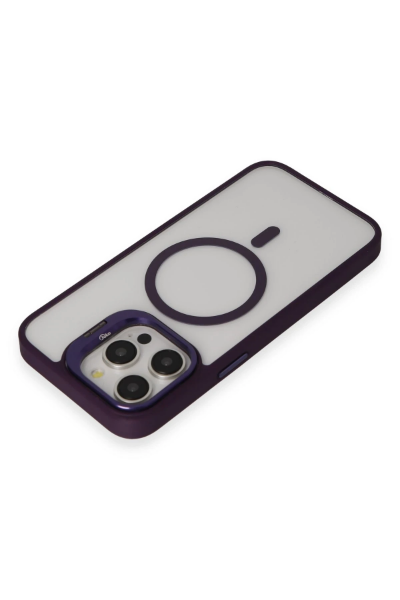 Joko iPhone 14 Pro Kılıf Roblox Lens Magsafe Standlı Kapak - Derin Mor resmi