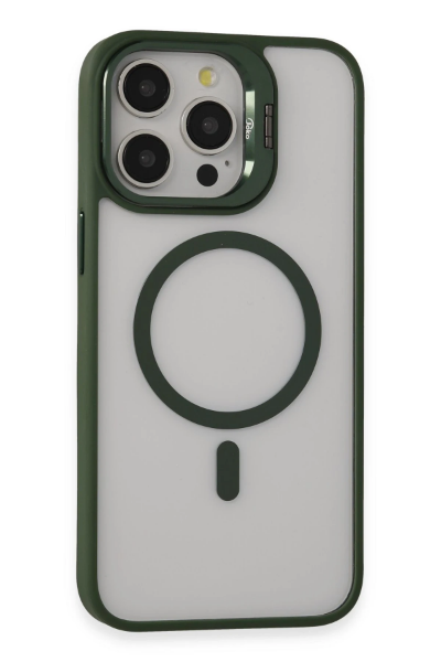 Joko iPhone 14 Pro Kılıf Roblox Lens Magsafe Standlı Kapak - Koyu Yeşil resmi