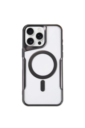 Newface iPhone 15 Pro Kılıf Boyi Magsafe Silikon Kapak - Siyah resmi