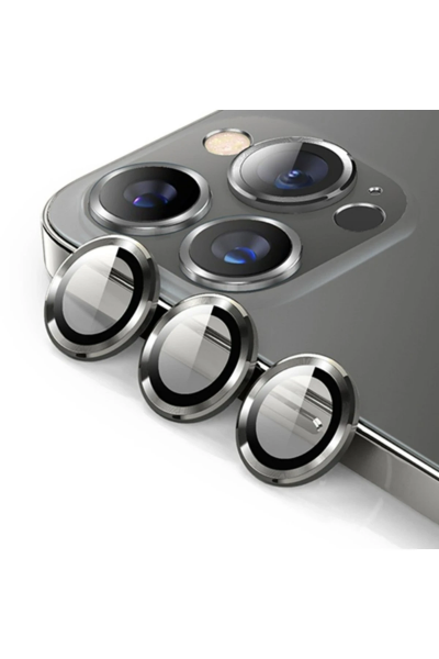 Newface iPhone 12 Pro Max Valdez Metal Kamera Lens - Siyah resmi