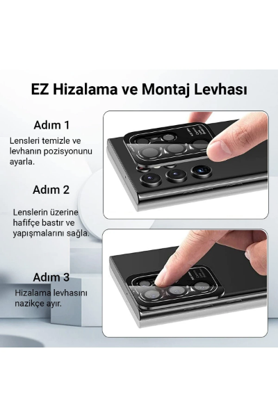 Newface iPhone 12 Pro Max Valdez Metal Kamera Lens - Siyah resmi