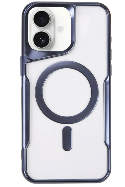 Newface iPhone 16 Kılıf Boyi Magsafe Silikon Kapak - Lacivert resmi