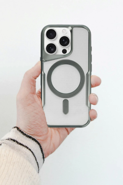 Newface iPhone 15 Plus Kılıf Boyi Magsafe Silikon Kapak - Siyah resmi