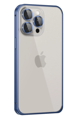 Joko iPhone 15 Pro Max Metal Bumper Mat Kapak - Lacivert resmi
