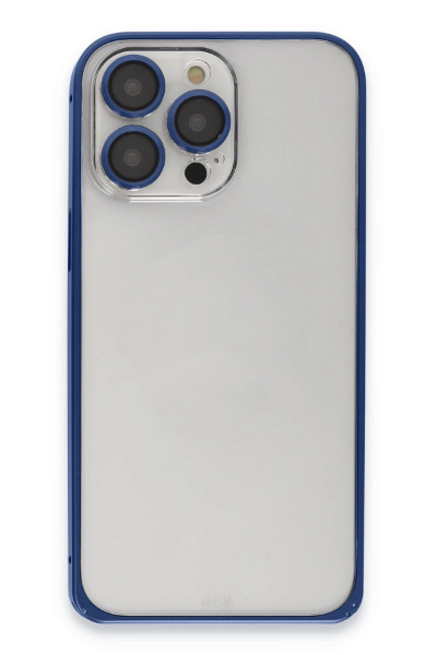 Joko iPhone 15 Pro Max Metal Bumper Mat Kapak - Lacivert resmi