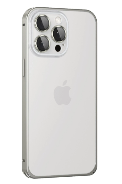 Joko iPhone 15 Pro Max Metal Bumper Mat Kapak - Gri resmi
