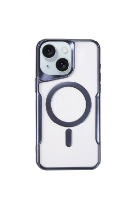 Newface iPhone 15 Plus Kılıf Boyi Magsafe Silikon Kapak - Lacivert resmi