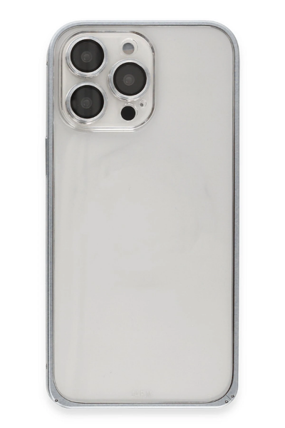 Joko iPhone 15 Pro Max Metal Bumper Mat Kapak - Gri resmi