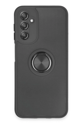 Newface Samsung Galaxy A14 4G Kılıf Montreal Yüzüklü Silikon Kapak - Siyah resmi