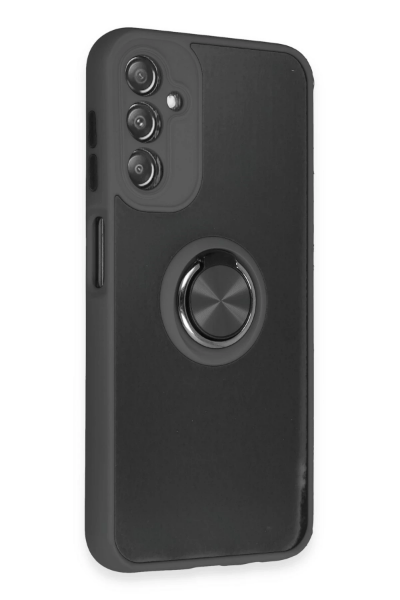 Newface Samsung Galaxy A14 4G Kılıf Montreal Yüzüklü Silikon Kapak - Siyah resmi
