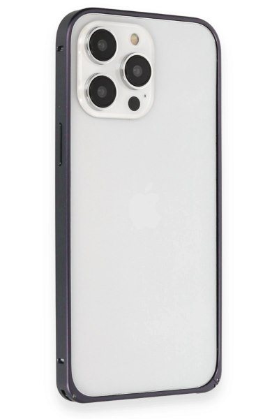 Joko iPhone 15 Pro Kılıf Metal Bumper Magneticsafe Kapak - Lacivert resmi