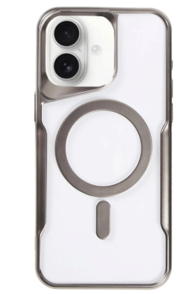 Newface iPhone 16 Plus Kılıf Boyi Magsafe Silikon Kapak - Titan Gri resmi