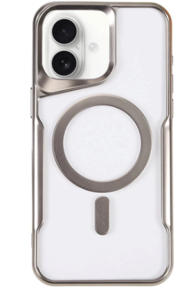 Newface iPhone 16 Plus Kılıf Boyi Magsafe Silikon Kapak - Gümüş resmi