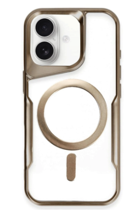 Newface iPhone 16 Plus Kılıf Boyi Magsafe Silikon Kapak - Kahverengi resmi