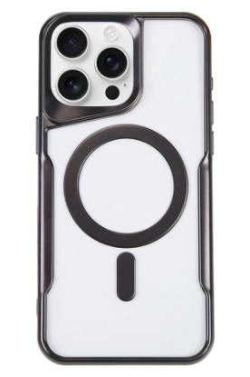 Newface iPhone 16 Pro Kılıf Boyi Magsafe Silikon Kapak - Siyah resmi