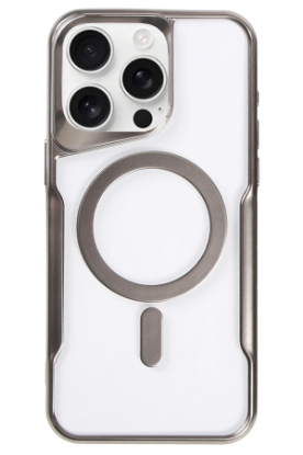 Newface iPhone 16 Pro Kılıf Boyi Magsafe Silikon Kapak - Titan Gri resmi