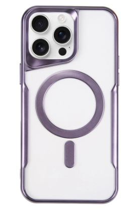 Newface iPhone 16 Pro Kılıf Boyi Magsafe Silikon Kapak - Derin Mor resmi