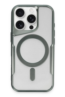 Newface iPhone 16 Pro Kılıf Boyi Magsafe Silikon Kapak - Yeşil resmi