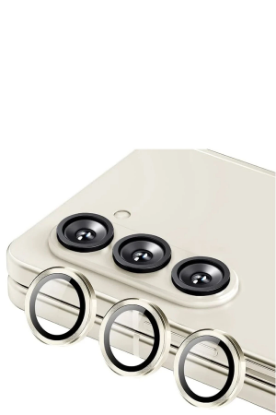 Newface Samsung Galaxy Z Fold 5 Valdez Metal Kamera Lens - Krem resmi