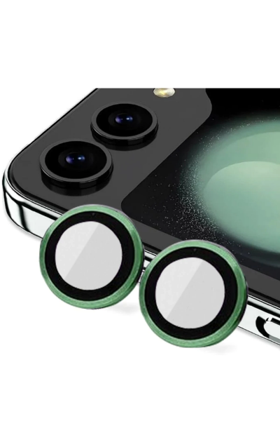 Newface Samsung Galaxy Z Flip 5 Valdez Metal Kamera Lens - Koyu Yeşil resmi