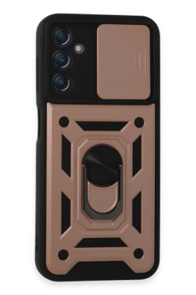 Newface Samsung Galaxy A14 4G Kılıf Pars Lens Yüzüklü Silikon - Rose Gold resmi