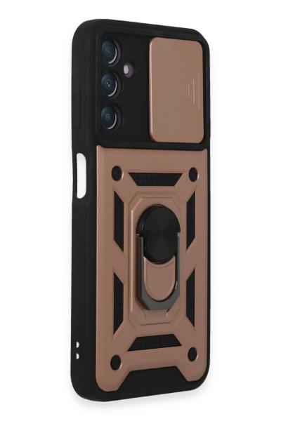 Newface Samsung Galaxy A14 4G Kılıf Pars Lens Yüzüklü Silikon - Rose Gold resmi