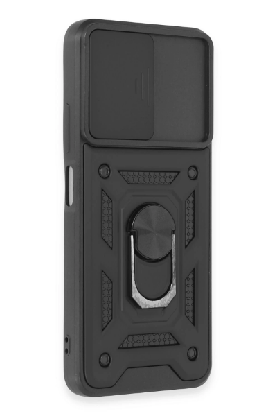 Newface Xiaomi Redmi Note 12 5G Kılıf Pars Lens Yüzüklü Silikon - Siyah resmi