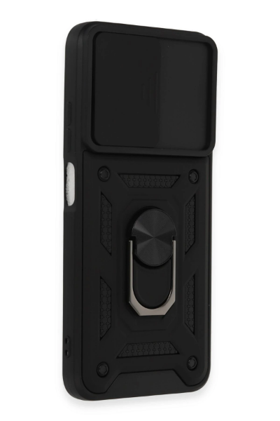 Newface Xiaomi Redmi Note 12S Kılıf Pars Lens Yüzüklü Silikon - Siyah resmi