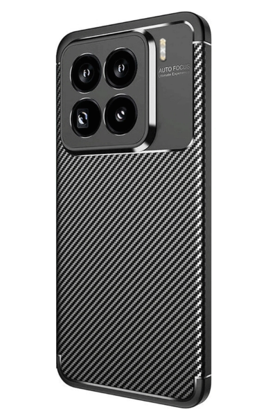 Newface Xiaomi Mi 15 Pro Kılıf Auto Focus Karbon Kapak - Siyah resmi