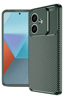 Newface Oppo A3 Kılıf Auto Focus Karbon Kapak - Koyu Yeşil resmi