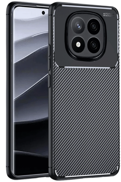Newface Xiaomi Redmi Note 14 Pro 5G Kılıf Auto Focus Karbon Kapak - Siyah resmi