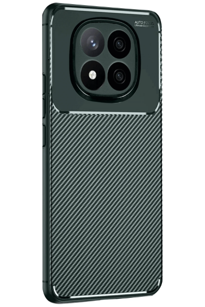 Newface Xiaomi Redmi Note 14 Pro 5G Kılıf Auto Focus Karbon Kapak - Koyu Yeşil resmi