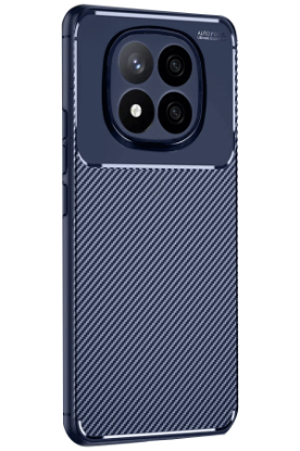 Newface Xiaomi Redmi Note 14 Pro Plus Kılıf Auto Focus Karbon Kapak - Lacivert resmi