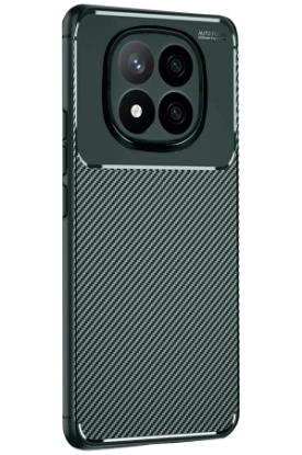 Newface Xiaomi Redmi Note 14 Pro Plus Kılıf Auto Focus Karbon Kapak - Koyu Yeşil resmi