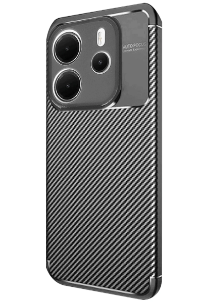 Newface Xiaomi Redmi Note 14 4G Kılıf Auto Focus Karbon Kapak - Siyah resmi
