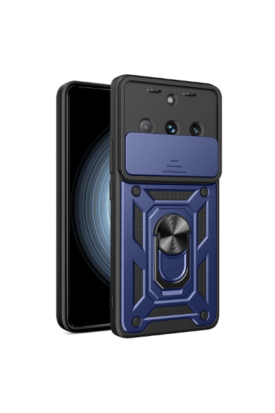 Newface Realme 11 Pro Kılıf Pars Lens Yüzüklü Silikon - Lacivert resmi