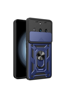 Newface Realme 11 Pro Kılıf Pars Lens Yüzüklü Silikon - Lacivert resmi