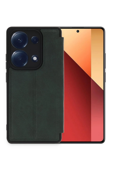 Newface Xiaomi Redmi Note 13 Pro 4G Kılıf Flip Cover - Koyu Yeşil resmi