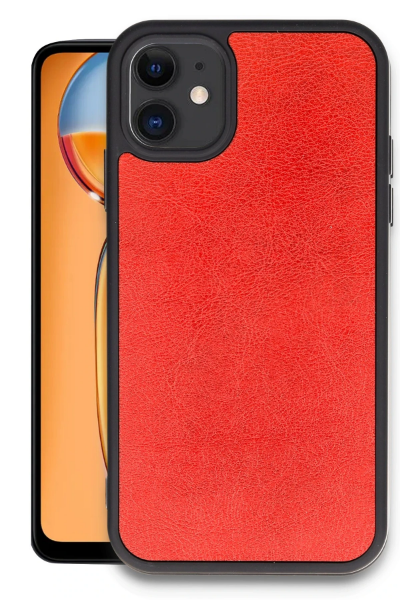 Newface iPhone 11 Kılıf Aras Deri Kapak - Kırmızı resmi