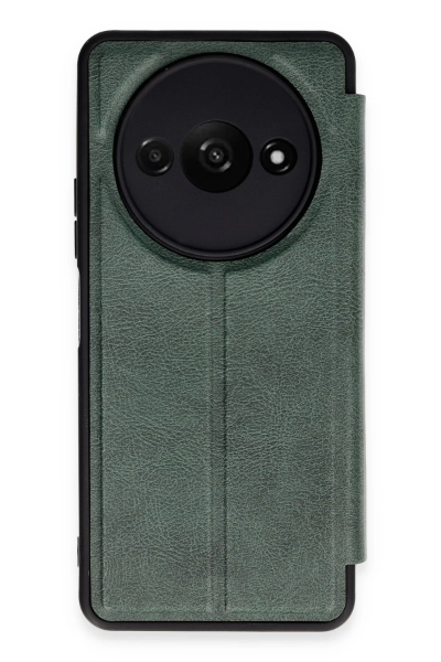 Newface Xiaomi Redmi A3 4G Kılıf Flip Cover - Koyu Yeşil resmi