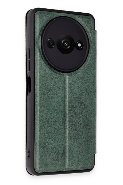 Newface Xiaomi Redmi A3 4G Kılıf Flip Cover - Koyu Yeşil resmi