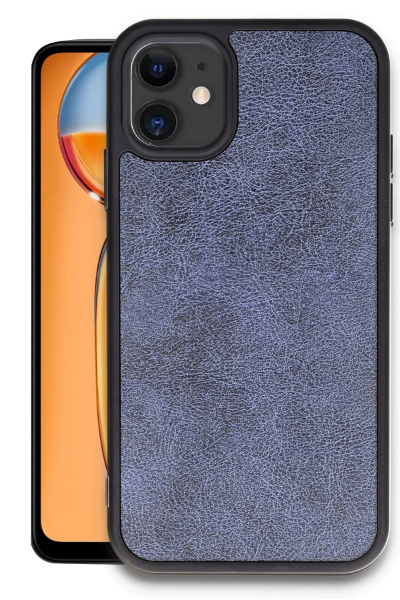 Newface iPhone 11 Kılıf Aras Deri Kapak - Lacivert resmi
