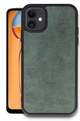 Newface iPhone 11 Kılıf Aras Deri Kapak - Koyu Yeşil resmi