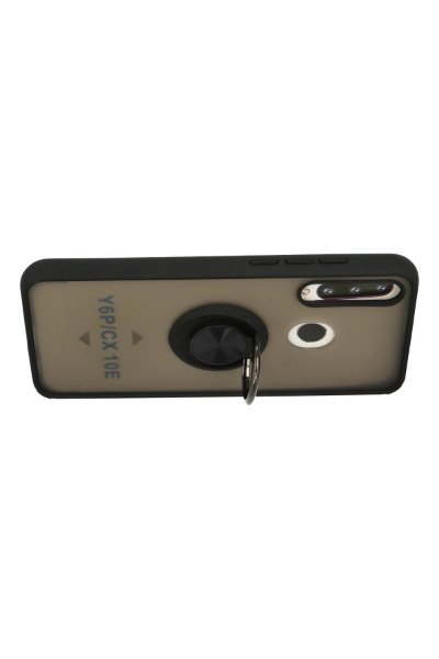 Newface Huawei Y6P Kılıf Montreal Yüzüklü Silikon Kapak - Siyah resmi