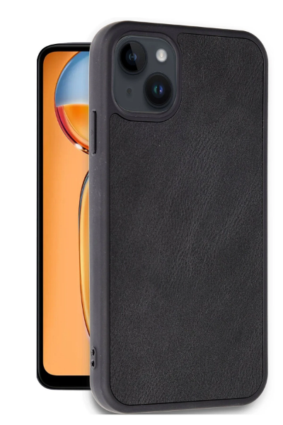 Newface iPhone 14 Kılıf Aras Deri Kapak - Siyah resmi
