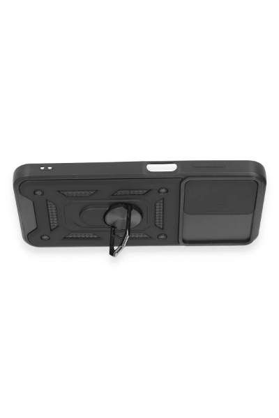 Newface Samsung Galaxy M14 5G Kılıf Pars Lens Yüzüklü Silikon - Siyah resmi